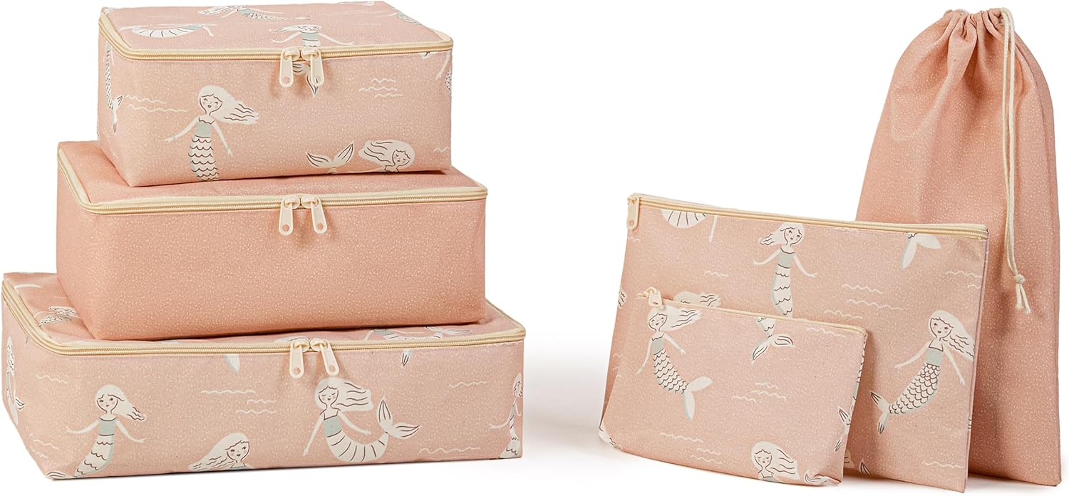 6'lı Çocuk Odası Deniz Kızı Bavul İçi Düzenleyici Set