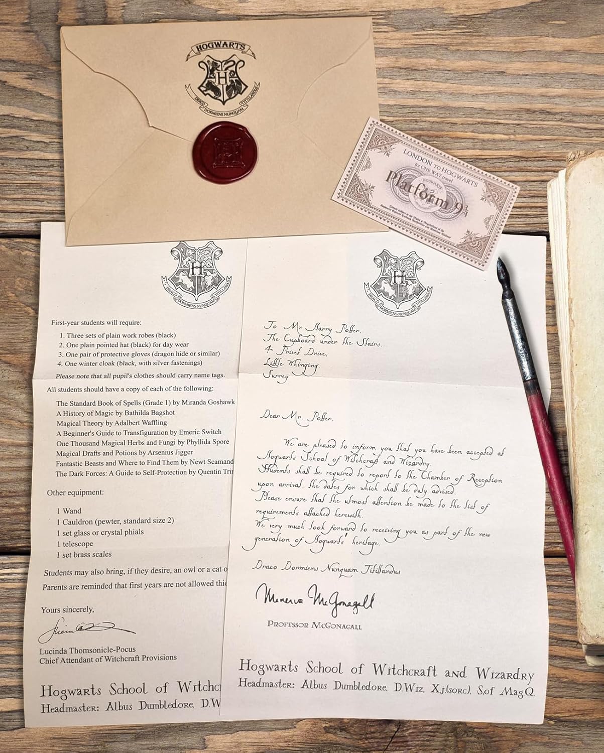 Potter Hogwarts’a Davet Mektup Seti