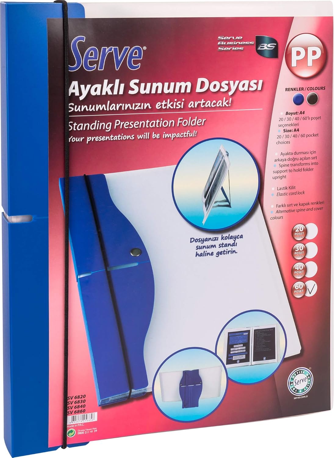 Ayakli Sunum Dosyasi Lacivert 60'li