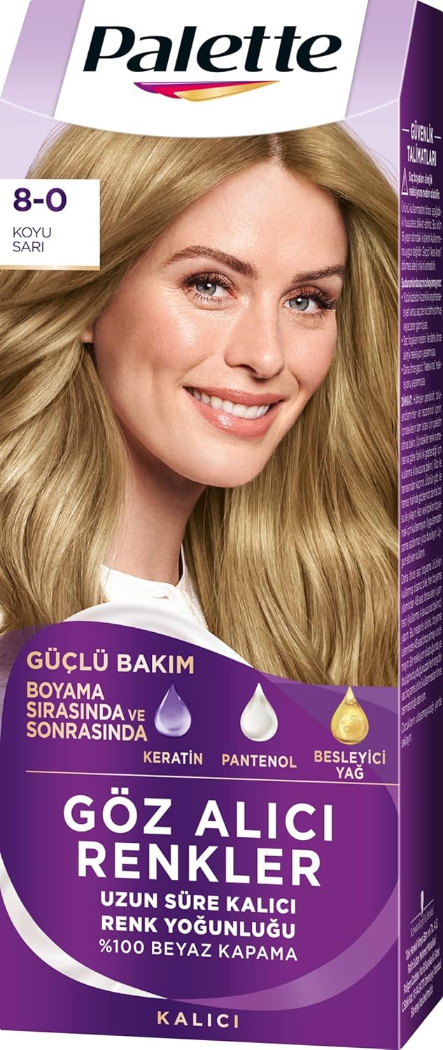 Yoğun Göz Alıcı Renkler 8-0 Koyu Sarı Saç Boyası