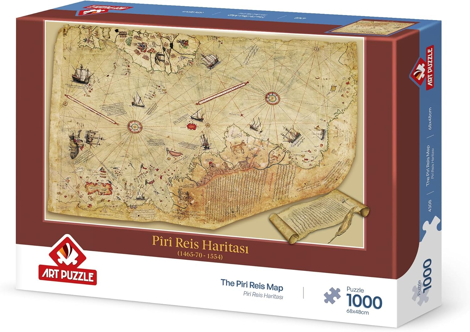 Piri Reis Haritası 1000 Parça Puzzle