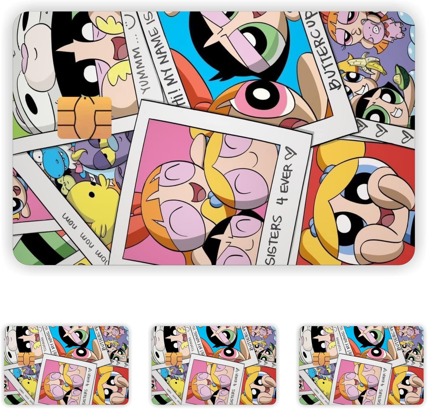 Aksesuar 4 Adet Girls Kart Kaplama Kart Etiketi 02