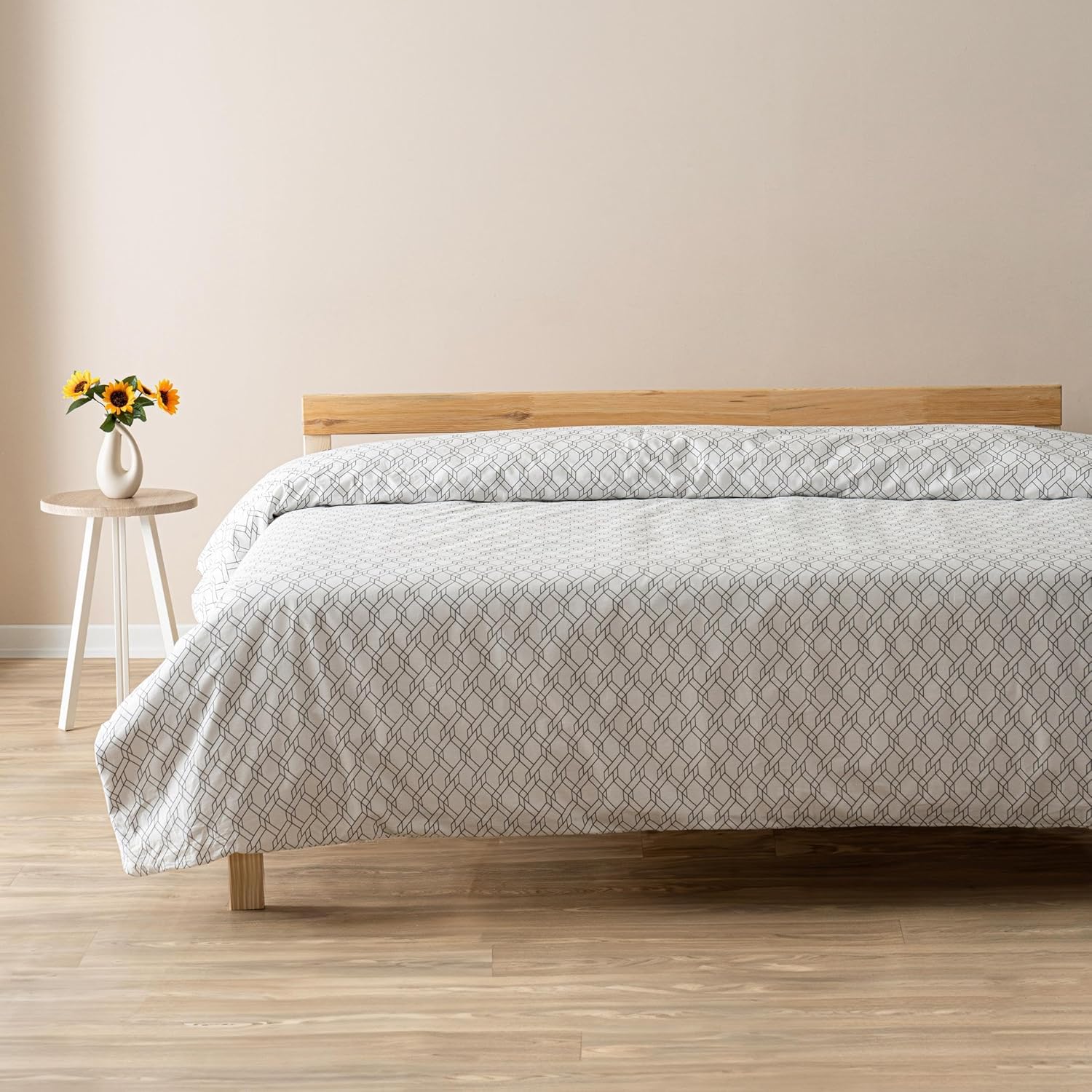 Soley | Mix & Match | Limoges |%100 Pamuklu Çift Kişilik 200 X 220 Tek Nevresim Beyaz