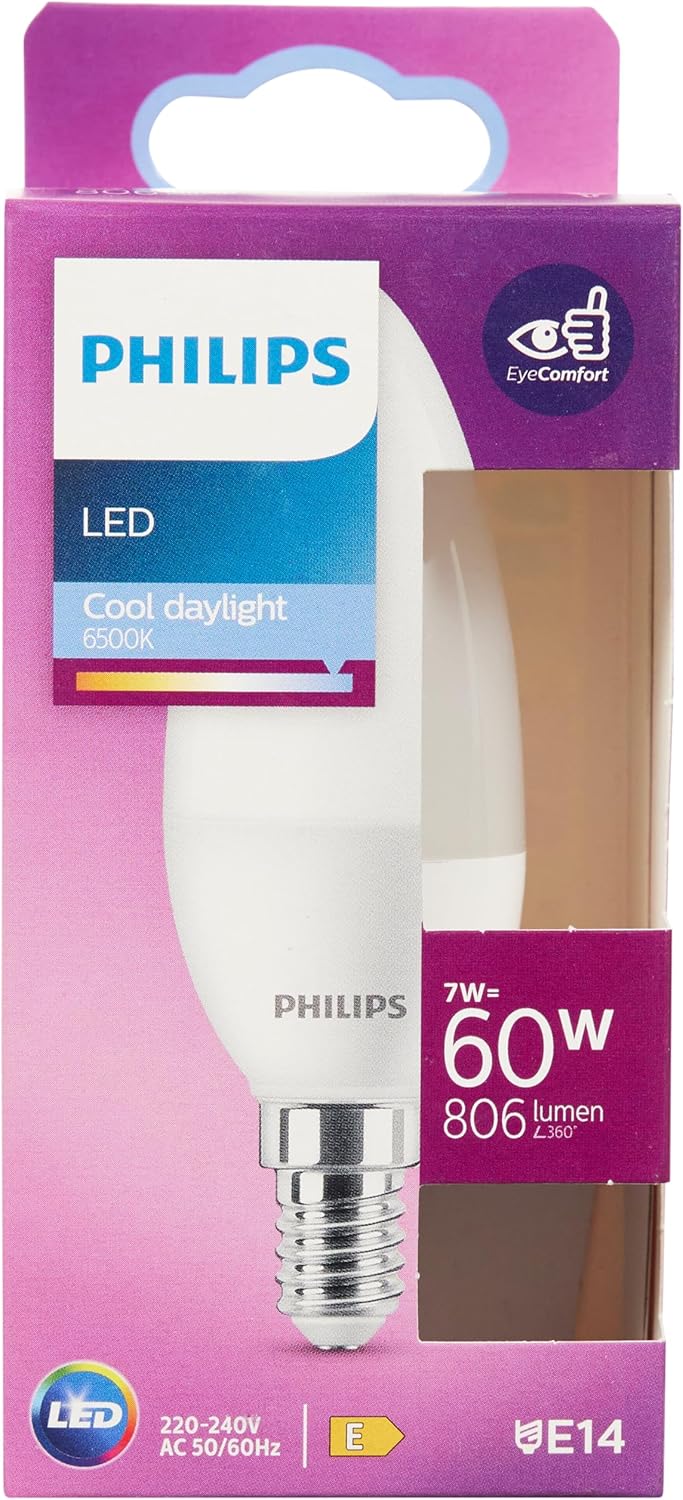 LED 60W B38 E14 Mum Tipi Beyaz Işık Dim Edilmez Ampul