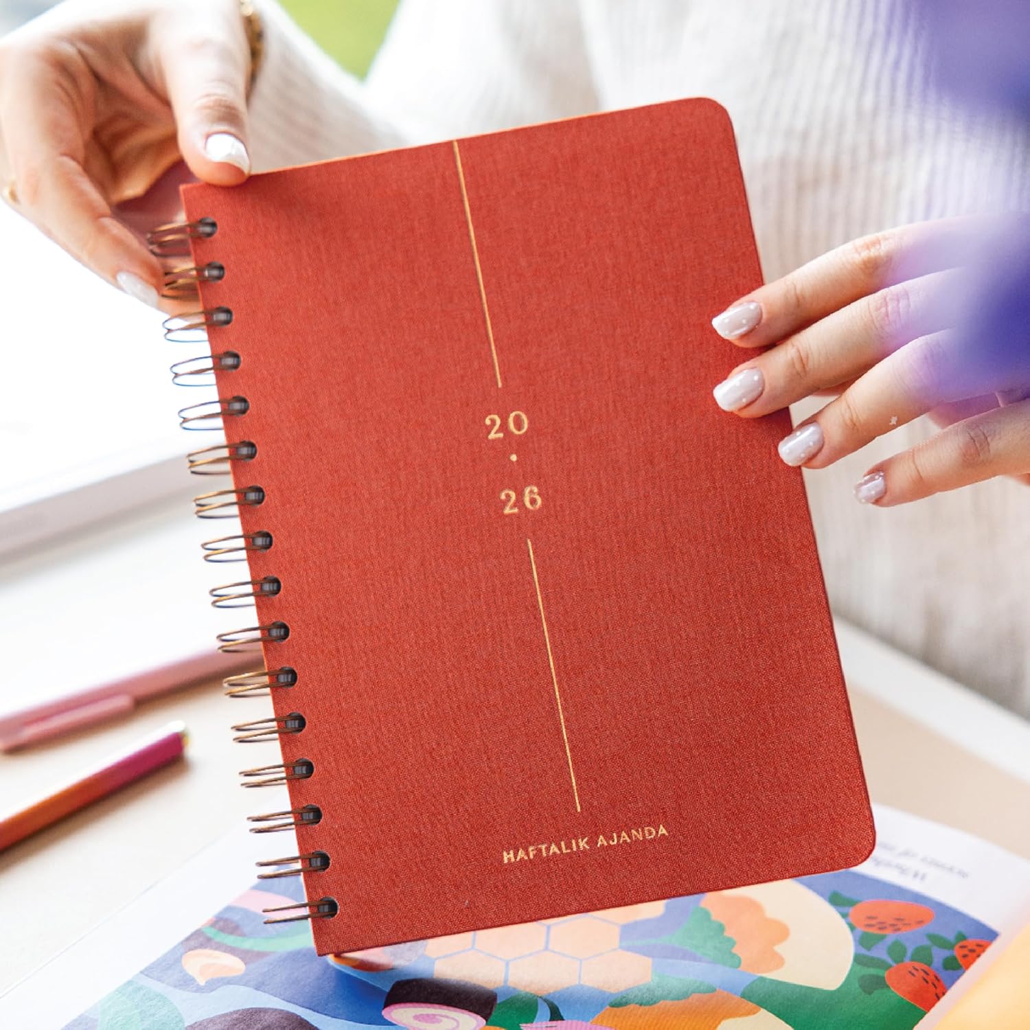 2026 A5 Spiralli Haftalık Ajanda 12 Aylık -