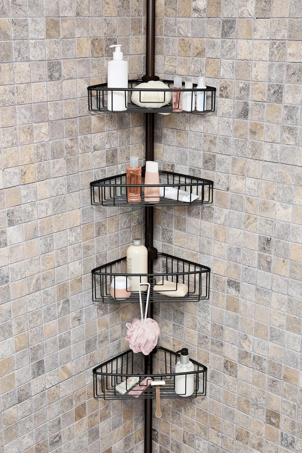 Prİmanova MN2906Alu. 4 Raflı Yaylı Köşe Seti, Siyah