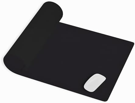 Lindos - Deri Mat, Masa Pedi, Büyük Mouse Pad, Ofis için Mat, Su Geçirmez Mat, Ofis ve Ev için Deri Pedi, Gaming Masa Matı, Masaüstü için Masa Koruyucu Pedi (75 cm x 34 cm x 1,3) (Siyah)