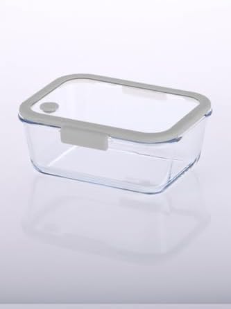 Glace Vakumlu Cam Saklama Kabı 1200 ML Gri