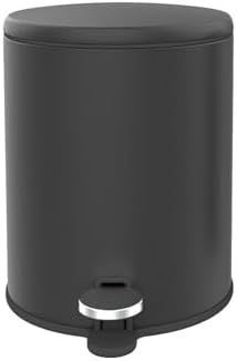 Stainless Steel Wastebin with Lid Soft Close and Inner Basket for Easy Garbage Removal be Used in, Kitchen, and Bathroom, 6 Liter,(matte) M-E41-06-06M