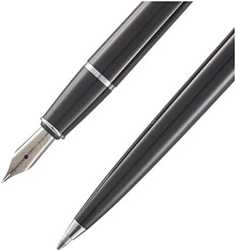 Metropolis 78 Dolma Kalem & Tükenmez Kalem Takımı, Akrilik Gövde, Siyah