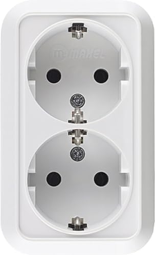 45182 Sıva Üstü İkili Topraklı Priz, Beyaz