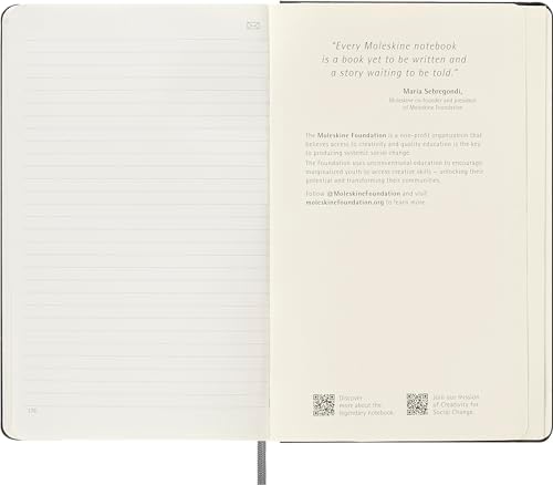 Çizgili Smart Defter L Boy Siyah Sert Kapak