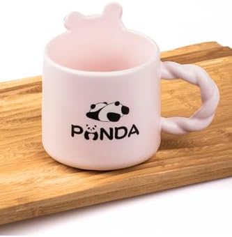 3D Kabartmalı Porselen Kupa – 360Ml, Sevimli Ve Şık Tasarım,Pembe