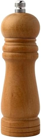 Orta Boy Bambu Gövdeli Ahşap Tuz Karabiber Değirmeni, Baharat Öğütücü 2 Adet