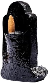 Geri Akışlı Aslan Temalı Şelale Tütsülük + 2 Konik Tütsü (Lavanta) | Meditasyon, Yoga ve Ev Dekorasyonu için Hediyelik