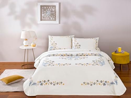 Baskılı Charmy Standart Pamuk Nevresim Takımı, Yeşil, Çift Kişilik