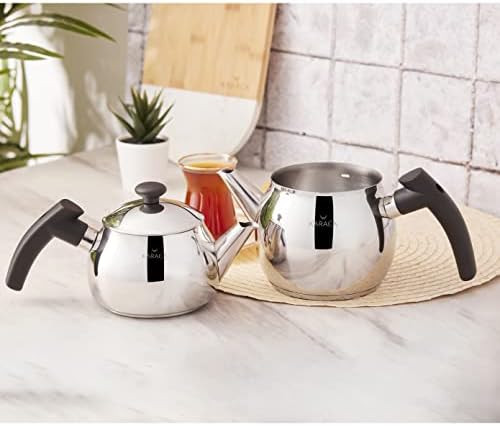 İndüksiyon Tabanlı Mini Boy Siyah Çaydanlık Takımı