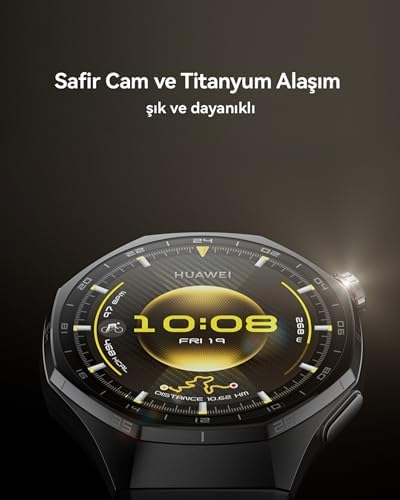 WATCH GT 6 Pro Akıllı Saat, 21 güne varan pil ömrü, GPS Akıllı Saat, 100+ Spor Modu, Bisiklet Özelliği, iOS ve Uyumlu, EKG Analizi, Sağlık Takibi, 46 mm Siyah