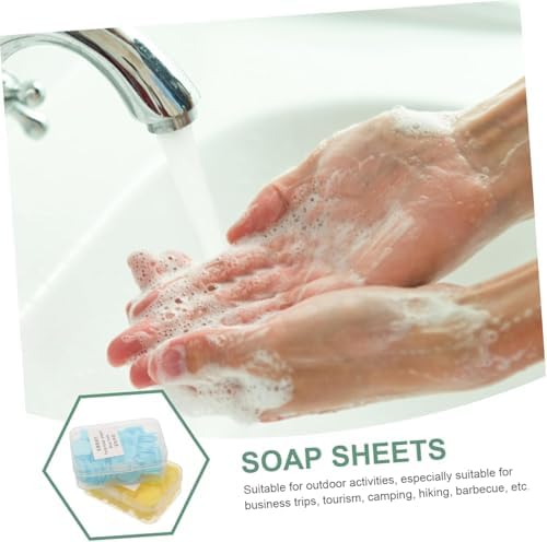 4 Kutu Parfümlü Mini Kağıt Sabun – 300 Yaprak Sihirli Eriyen Sabun, Taşınabilir El Temizleyici, Okul, Seyahat ve Günlük Kullanım İçin Mini Temizlik Yaprağı