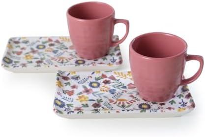 Springtime Doğaltaş Kahve Sunum Seti 4 Parça 2 Kişilik 19558