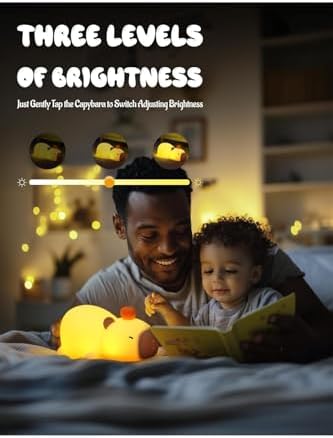 Çocuk Bebek Odası Yatan Kapibara Gece Lambası LED Işıklı Sevimli Figürlü Dokunmatik Silikon Pet