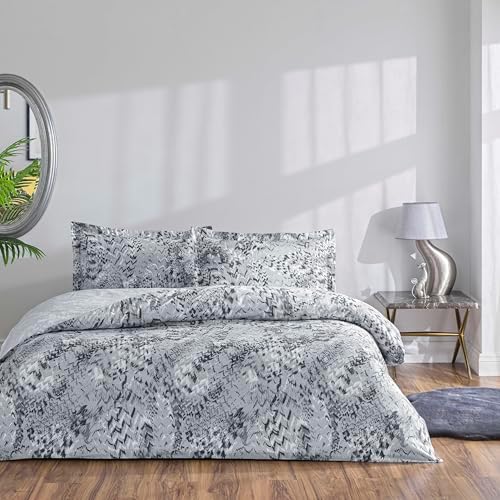 Orniva Standart Pamuk Nevresim Takımı, Gri, Çift Kişilik