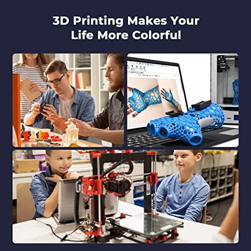 Hyper PLA filament, 3D yazıcı için, 1,75 mm 3D baskı filament, 1 kg karton makara, ölçü hassasiyeti +/- 0,03 mm, çoğu FDM 3D yazıcı için uygun (beyaz)