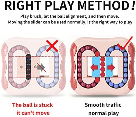 CaleQi Dekompresyon Dönen Sihirli Fasulye Küp Oyuncak Kare Dönen Küçük Boncuk Sihirli Küp Çocuk Bulmaca Dekompresyon Özel Şekil Sihirli Küp Top Oyunu Yaratıcı