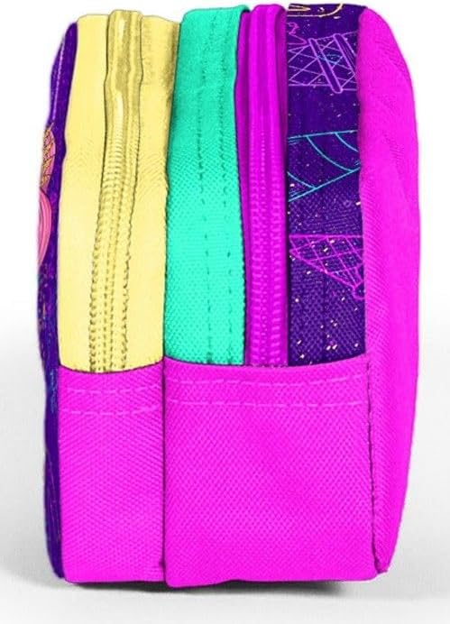 Mor Pembe Dondurma İki Bölmeli Kalem Çantası - Kız Çocuk