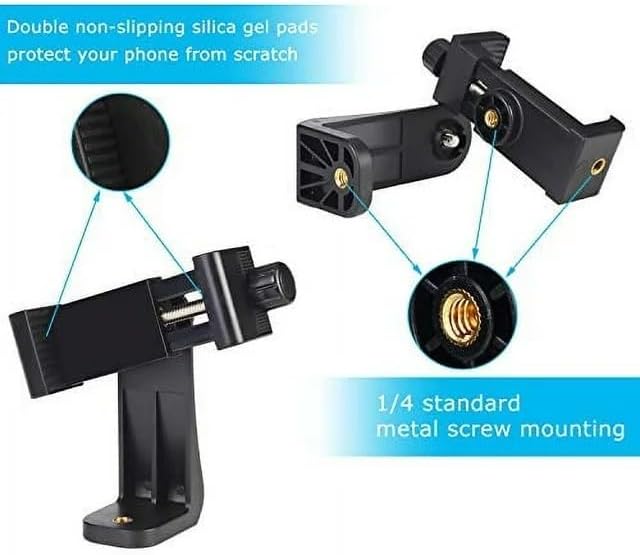 Telefon Tutucu Başlık Tüm Tripodlara Uyumlu Vida Girişli Sıkı Kavrayan Telefon Tutamacı P231 (P231 telefon tutucu)