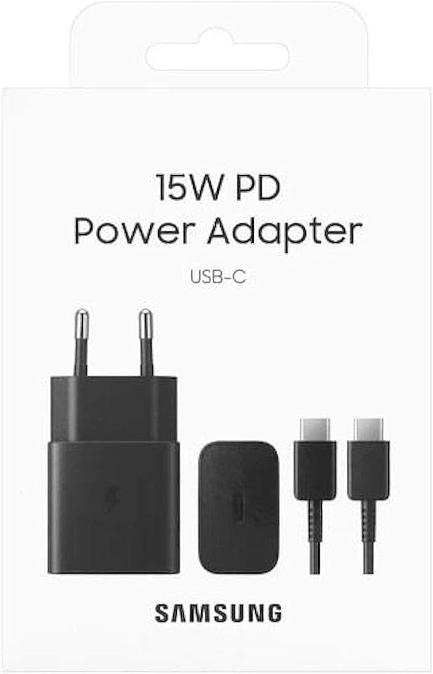 15 Watt Hızlı Şarj Seti, Type-C Adaptör ve Type-C Kablo, Siyah, EP-T1510XBEGWW