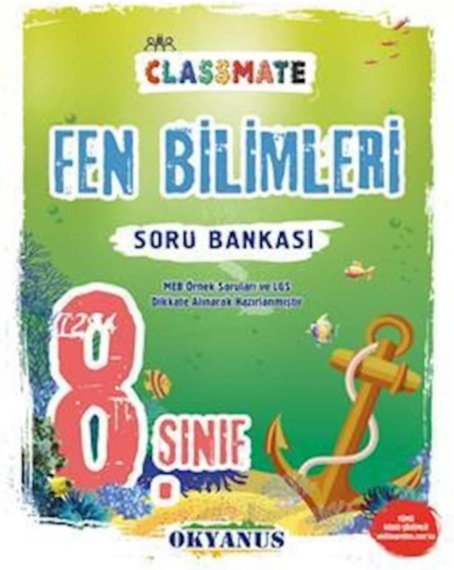 Okyanus Yayınları 8. Sınıf Classmate Fen Bilimleri Soru Bankası