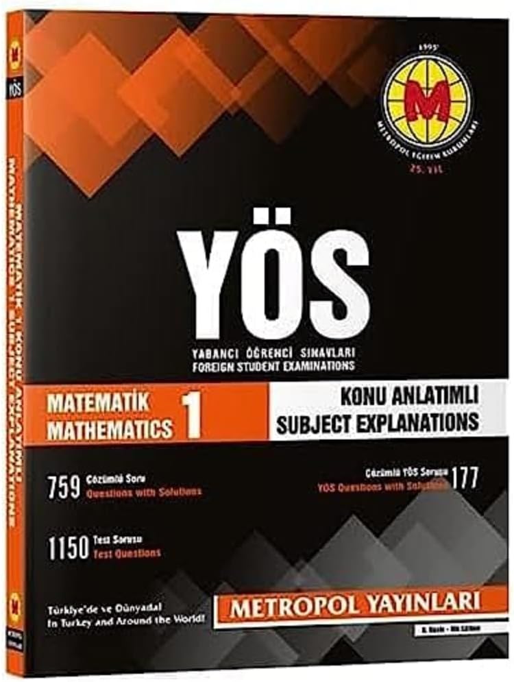Metropol YÖS Matematik 1 Konu Anlatımlı Örnek Çözümlü