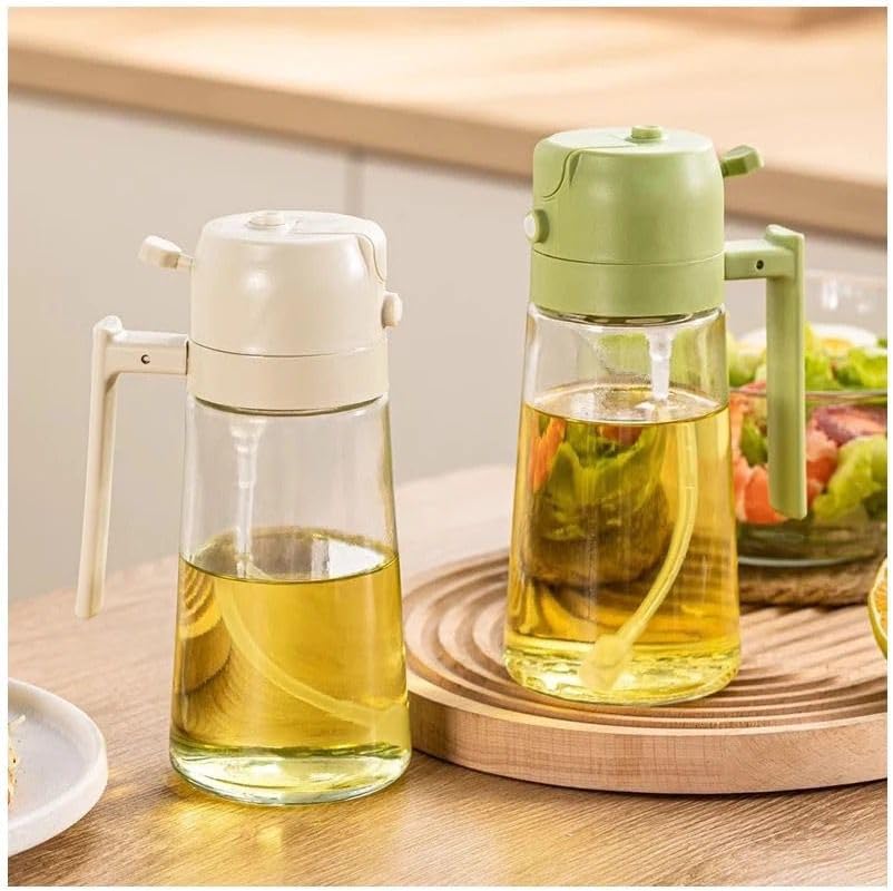 Çift Fonksiyonlu Yemek Yağı İçin Yağ Püskürtücü, Yağ Püskürtme Ve Dökme, Yağ Püskürtme Şişesi, Yağ İçin Cam Sprey Yağdanlık