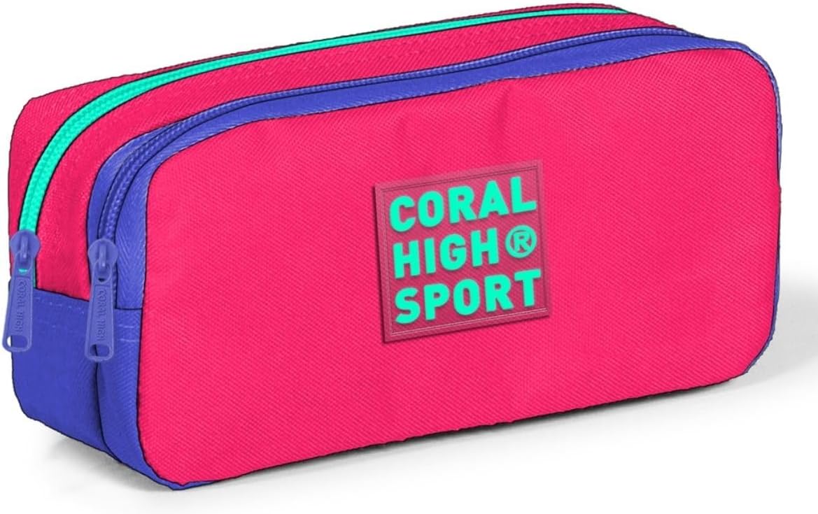 Sport İki Gözlü Neon Lavanta Kalem Çantası