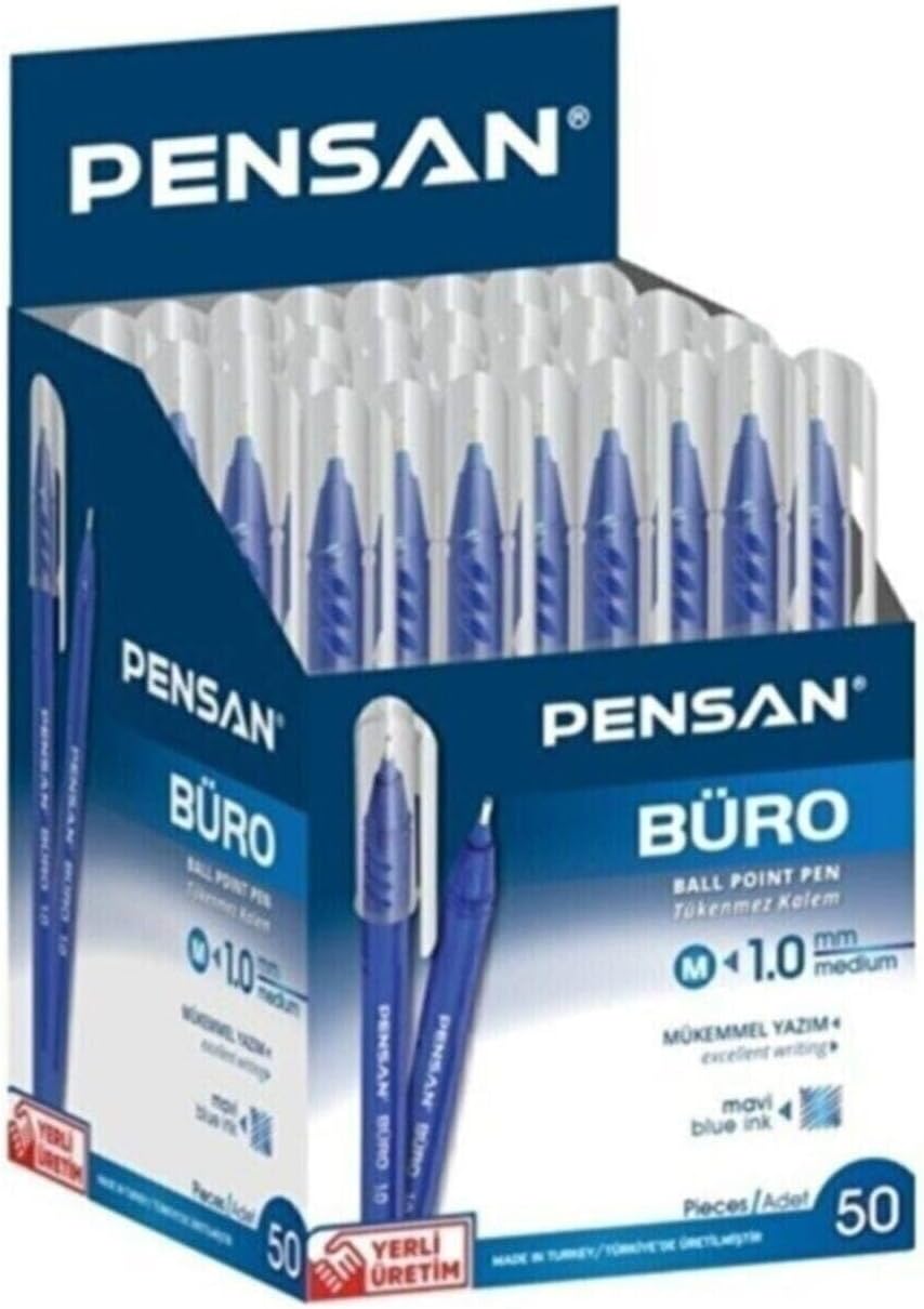 Büro Tükenmez Kalem 1Mm 2270 50 Li Paket Tek Ebat Mavi