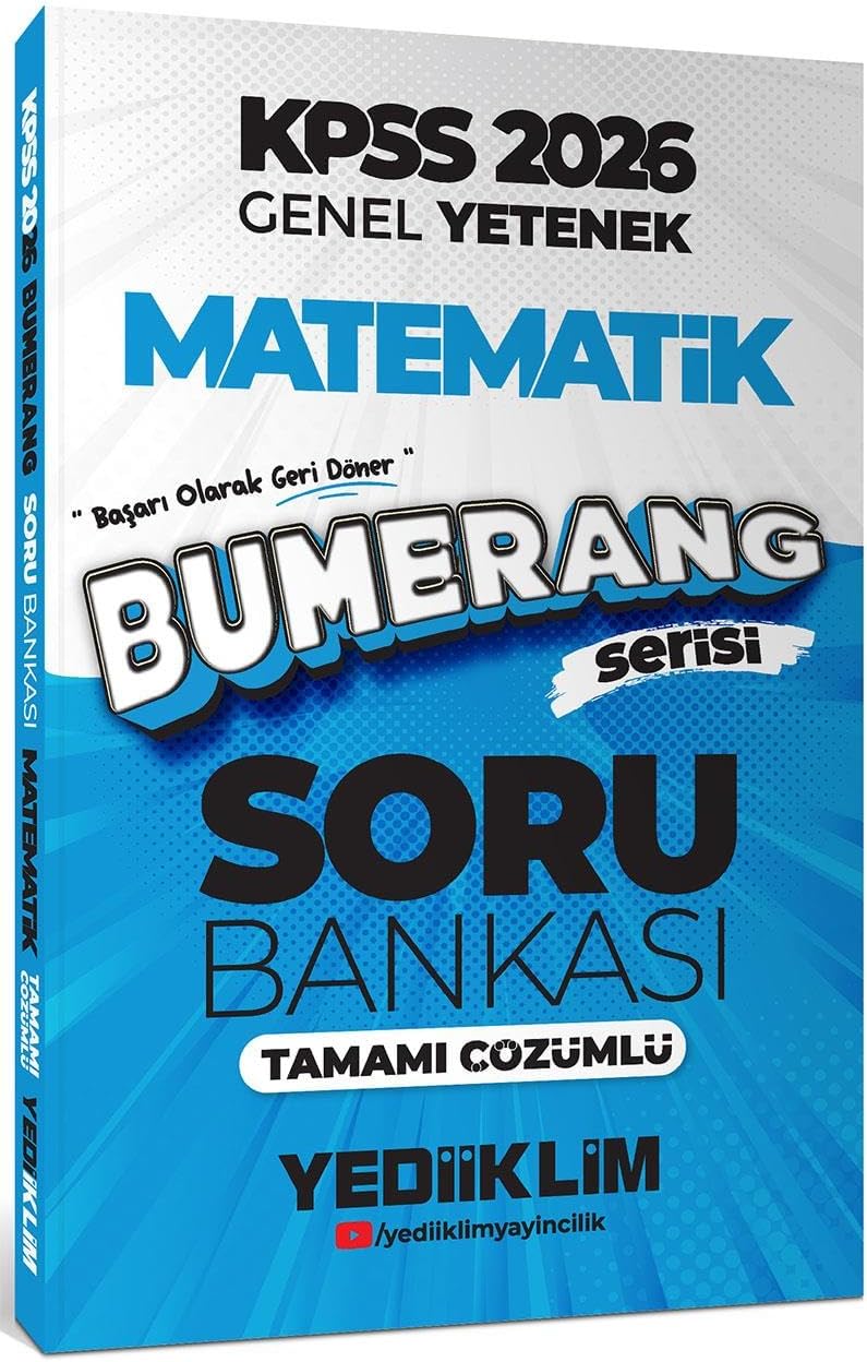 Yediiklim Yayınları 2026 KPSS Genel Yetenek Bumerang Matematik Tamamı Çözümlü Soru Bankası